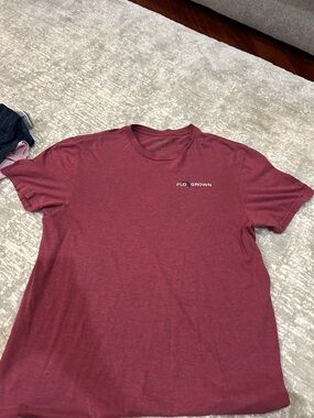 Flo grown large Men's Crew Neck T-Shirt in Maroon euc